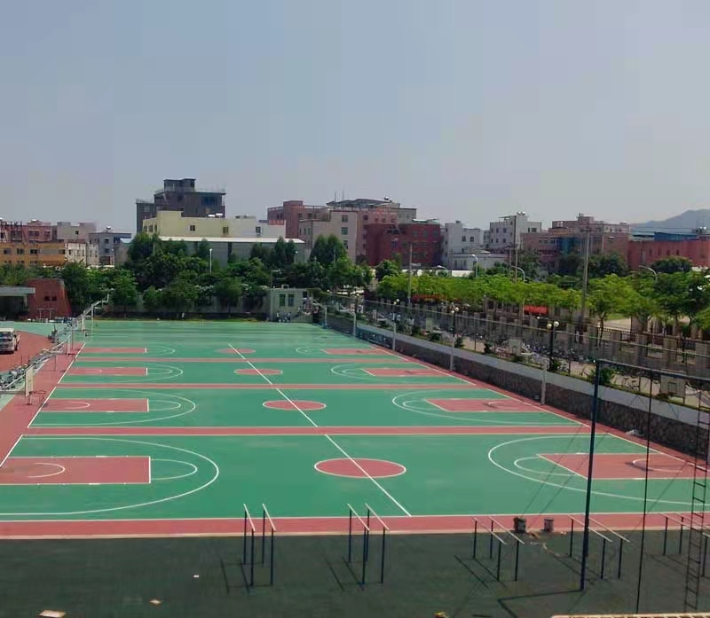 硅PU球场出现裂纹的原因与处理方法